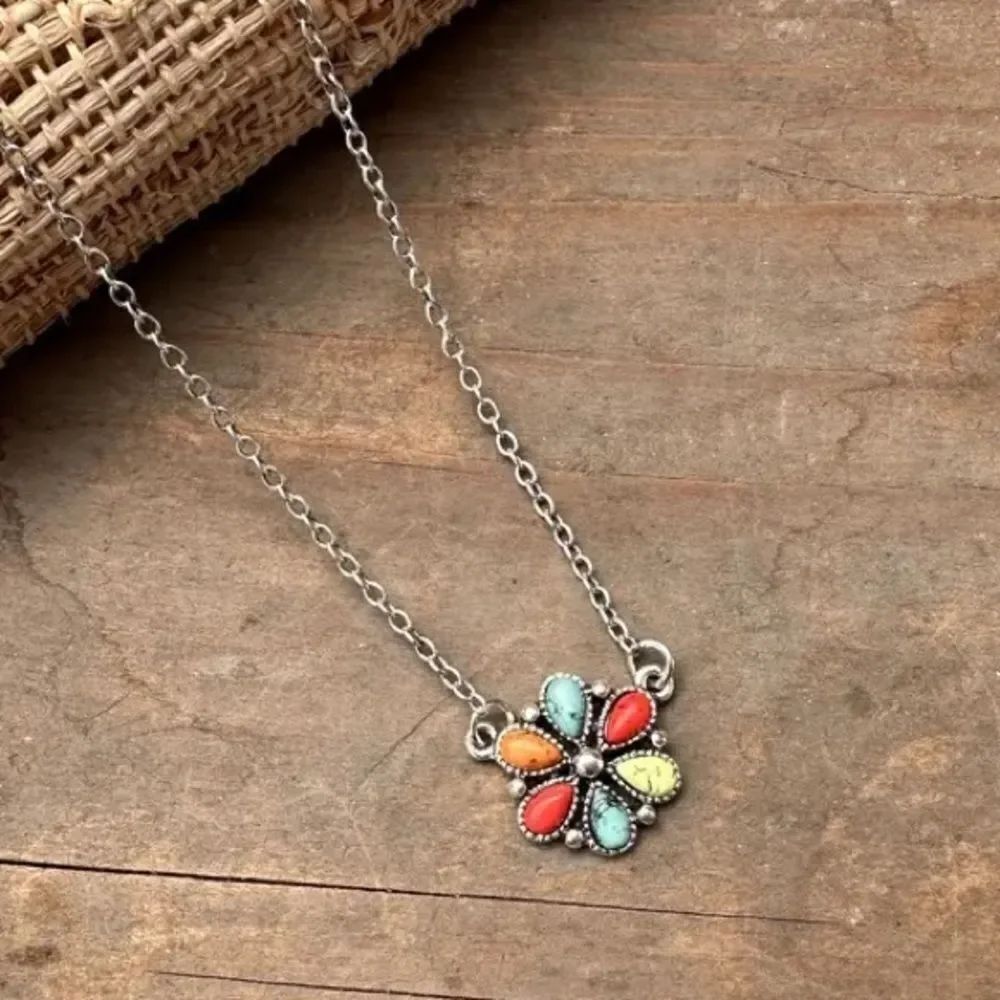 Multicolor Flower Necklace #2148